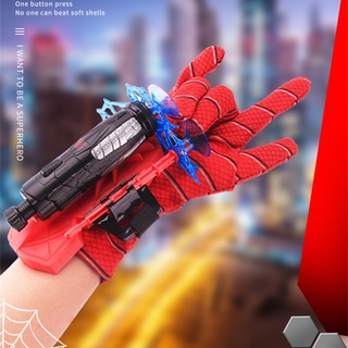 nuevo juego de juguetes de spider man de plástico cosplay spiderman guante lanzador juguetes divertidos