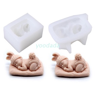 Yoo 3D - molde para dormir, silicona, Chocolate, caramelo, Fondant, hecho a mano, jabón, vela, fiesta de bebé (1)