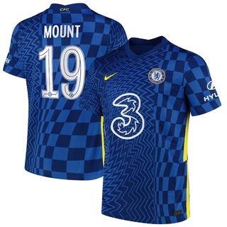 La mejor calidad 2021-2022 Chelsea jersey 19 Mount Home soccer jersey de fútbol en casa jersey de entrenamiento para hombres adultos