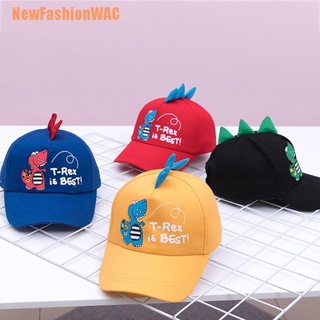 [NewFashionWAC] -gorra de béisbol para niños de dibujos animados dinosaurio Snapback ajustable bebé niños gorra de sol (9)