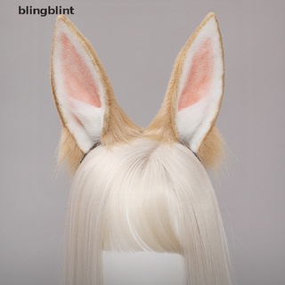 [blingblint] diademas peludas conejo gato orejas headwear conejo pelo aro para halloween cosplay