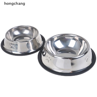 hongchang - alimentador de agua de acero inoxidable para mascotas, antideslizante, perro, gato, cachorro, plato mx