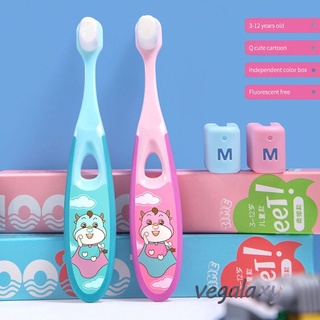 vegalaxy niños ultra-delgado super suave cepillo de dientes portátil ecológico cuidado de los dientes cepillo de dientes cepillo de dientes limpieza oral herramientas de cuidado oral vegalaxy