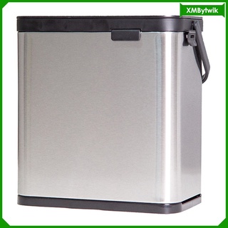 [TWIK] Bote de basura colgante para puerta de cocina de 4L con tapa sellada debajo del fregadero Bote de basura Cesto de basura (5)
