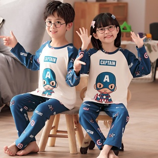 ropa para niñas 12 años kawaii manga larga camisón impreso o-cuello pijama transpirable unisex para niños y niñas algodón dormir ropa