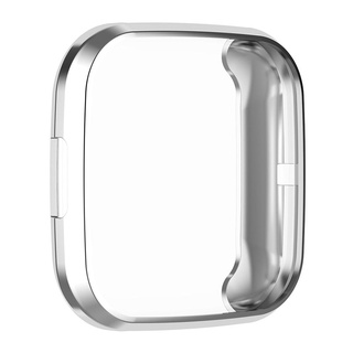 [SALE]Soft Plating TPU Protector Case Cover Shell for Fitbit Versa 2 (Silver)