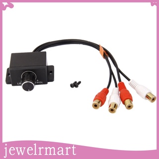 [jewelrmart] amplificador de coche bajo nivel remoto control de volumen perilla rca entrada y salida (4)