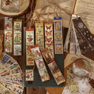 Midoo 45 Unids/pack Vintage Wove Paper Stamp Decoración Papel Para Diario De Viaje Joutnal Planificador Decorativo Scrapbooking DIY Craft