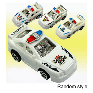 cuatro modelos de coche de policía chapados en color sólido