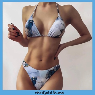 (vhr5y66fh.mx) bikini de mujer sexy de alto pecho contraste degradado split bikini conjunto de una pieza traje de baño