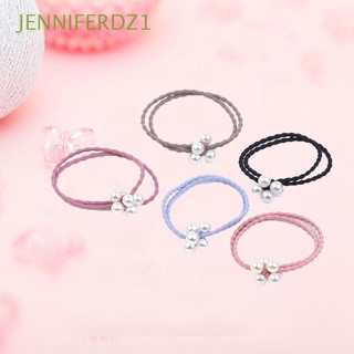 Jenniferz1 ligas elásticas para el cabello con perlas/multicolores para mujer
