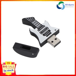 Windyons USB Flash Drive lindo de dibujos animados miniatura forma de guitarra portátil de almacenamiento Stick de memoria (1)