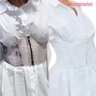 bonjo Sexy Women Corset Top Female Gothic Clothing Underbust Waist Sexy White Bridal Bustier Top Body Shapewear Slimming Cloth