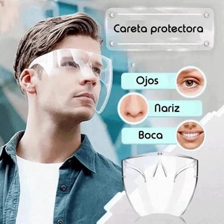 Careta de Policarbonato Transparente Protector Facial Para Adultos Alta Protección