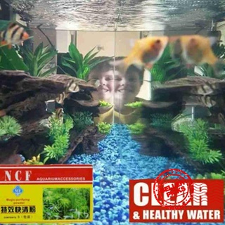 acuario agua mágica purificante polvo limpieza rápida para accesorios de agua tanque de peces acuario f1g1