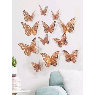 pegatinas de mariposa oro rosado pegatina para decoración de pared
