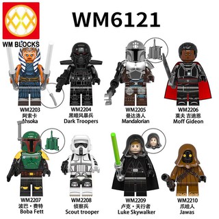bloques de construcción de star wars troopers boba fett the mandalorian minifigures wm6121 lego toys