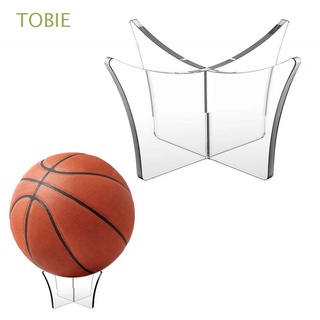 TOBIE Multi-función bola soporte acrílico Rack soporte de baloncesto soporte de exhibición soporte soporte soporte Bowling Rugby Durable bola de fútbol soporte Base/Multicolor