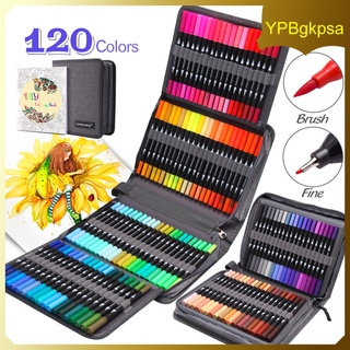 120 colores premium doble punta pincel rotuladores de pintura para libros manga caligrafía mano letras pintura escritura arte artesanía