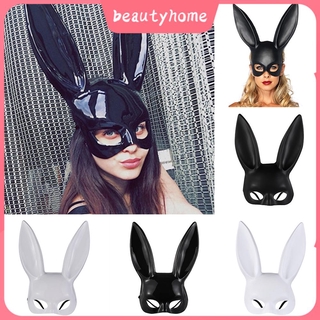 BEAUTY mujeres mascarada diadema Cosplay disfraz orejas de conejo máscara Sexy conejito chica Props fiesta de Halloween