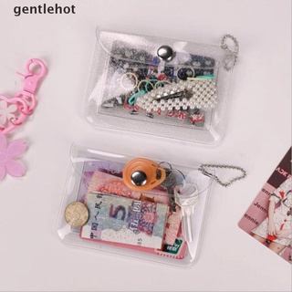[gentlehot] Mini cartera transparente impermeable de PVC con purpurina/monedero para niñas [gentlehot]