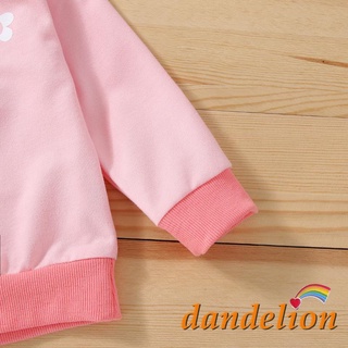 DANDELION-Unisex Baby Casual Clothes Set Fashion Letter Long Sleeve Tops and (7)