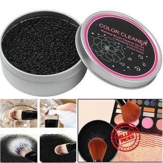 limpiador de brochas de maquillaje limpio caja seca esponja sombra de ojos interruptor de maquillaje removedor de sombras a1z8