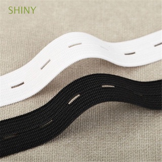 SHINY Artesanias de bricolaje Banda elastica Ropa Accesorios Cord Flat Trenzado Cinturon La costura Ribbon cinta Agujero Ribbon cinta