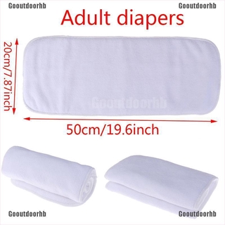Gooutdoorhb pañal adulto lavable de 4 capas de forro Super absorbente almohadilla de inserción de pañales para adultos