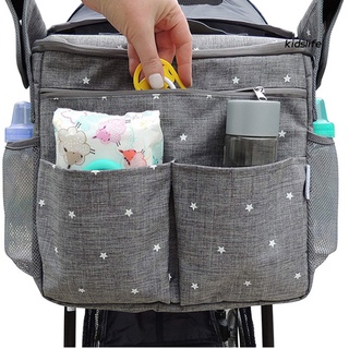 《kidslife》 Multi Pockets Baby Stroller Hanging Bag Pushchair Diaper Bottle Storage Pouch