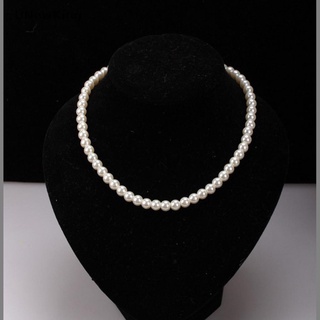 Unk blanco 8mm imitación perlas collar MY (1)