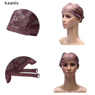 [ykai] tejido peluca gorra correas ajustables para hacer pelucas de encaje malla red marrón 1pc gbz