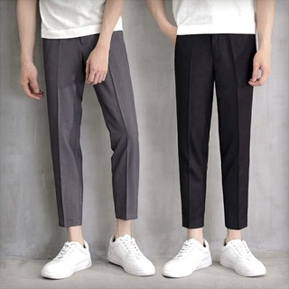 Tobillo pantalones Casual pantalones Formal pantalones Material de trabajo pantalones de oficina pantalones largos hombres Chinos moda hombres estilo coreano Slimfit (1)