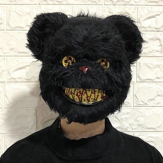 tianrui12 cómodo conejito protección no tóxico decoración de halloween mascarada protección festival bnuuy scary oso unisex media cara disfraz de fiesta suministros (8)