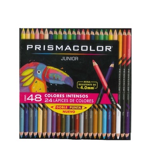 Lapices de colores Prismacolor 24 Lapices Doblecolor (48 Colores) Largos