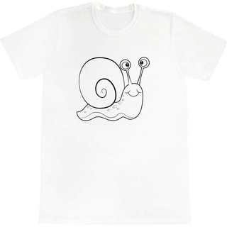 Happy Snail 1 Men's Short Sleeve T-Shirt 100%Cotton O-Neck Oversize Birthday Christmas Day Gift For Husband or Boyfriend