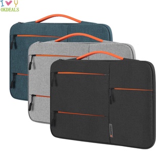 OKDEALS 13 14 15 inch New Handbag Fashion Business Bag Laptop Sleeve Universal Notebook Case Shockproof Large Capacity Ultra Thin Protective Pouch Briefcase/Multicolor