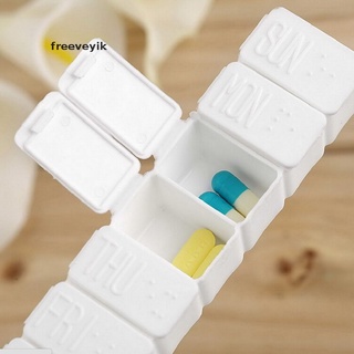 [freev] medicina semanal píldora de almacenamiento de 7 días de la tableta clasificador caja contenedor organizador mx11