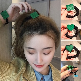Ponytail Tie Hair Cuff Green Hair Ring Elastic Wrap Hair Rope Hair Accessories
