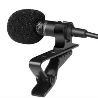 Micrófono Lavalier de solapa portátil con Clip de 3,5 mm Jack manos libres Mini micrófono condensador con cable Smartphone