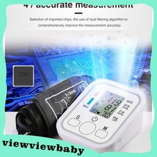 [viewviewbaby.] Monitor de presión arterial automático Digital máquina de brazo superior grande brazalete LCD blanco