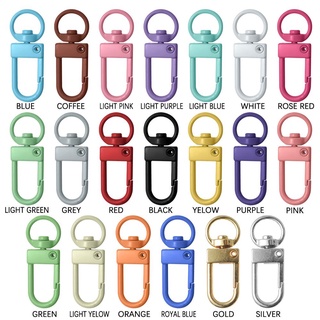 SENTIMIENTO 5PCS Hardware Lobster Clasp Jewelry Making Collar Carabiner Snap Bags Strap Buckles Metal DIY KeyChain Bag Part Accessories Split Ring Hook/Multicolor (2)