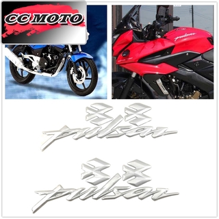 Para Bajaj Pulsar RS/200 200/NS Motocicleta 3D Tanque Rueda Logo Letras Pegatinas Gráficas Para/135/180/220 Emblema Insignia Calcomanía