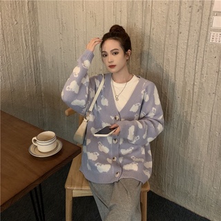 VmewSher New Autumn Winter Fashion Korean Style Women Casual Sweater Cardigans Long Sleeve V Neck Button Up Loose Knitwear Tops (4)