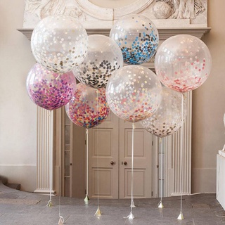 *XJG 12 Inch Foil Confetti Balloons Round Balloon Wedding Birthday Party Decor