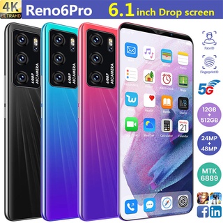 Reno6 Pro Smartphone 6.1 Pulgadas Pantalla Completa 12GB RAM + 512GB ROM Dual Sim Standby
