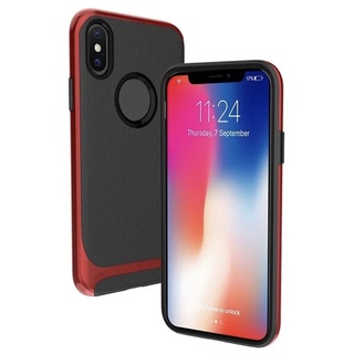Funda Uso Rudo 2 en 1 Negro Rojo Para iPhone