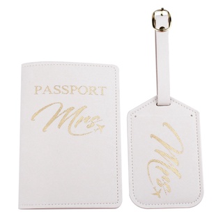 re 1set cuero pu equipaje etiqueta mr./sra. pasaporte caso para parejas luna de miel organizador de viaje (6)