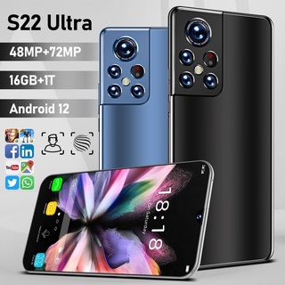 Celulares S22 Ultra 5g global edition smartphone 16gb ram 1TB rom 10 Core 6.93 "android 48mp+72mp 6800mah