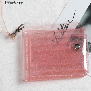 [IffarVery] Transparent Purse PVC Clear Jelly Bag Mini Money Wallet Card Holder Clear Wallet .